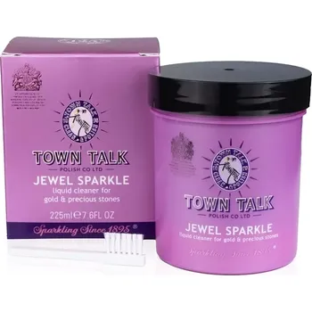 Přípravek na čištění šperků Sada na čištění šperků - tekutý čistič na zlato a drahé kameny, s kartáčkem