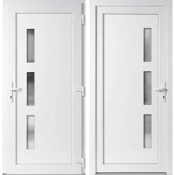 Vchodové dveře OknaDvereNaMiru.cz Vchodové plastové dveře Venus, bílá / bílá, pravé, otevírání dovnitř, 110x210 cm
