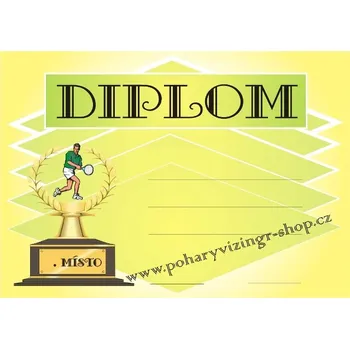 Tenis diplom A4 č.44