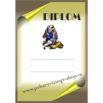 VIZINGR Hokej diplom A4 č.34
