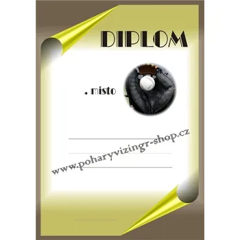 VIZINGR Baseball diplom A4 č.9