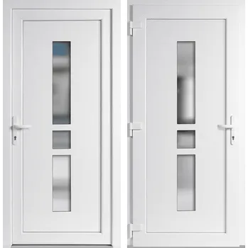 Vchodové dveře OknaDvereNaMiru.cz Megan 98x198 cm levé bílá/bílá