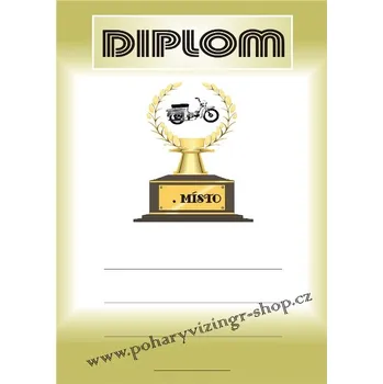 Motorky diplom A4 č.72