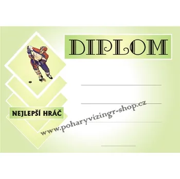 Hokej diplom A4 č.24
