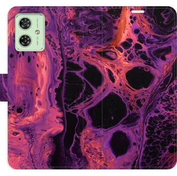 Pouzdro na mobilní telefon Flipové pouzdro iSaprio - Abstract Dark 02 - Motorola Moto G54 5G / G54 5G Power Edition