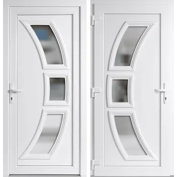 Vchodové dveře OknaDvereNaMiru.cz Celia 98x198 cm levé bílá/bílá