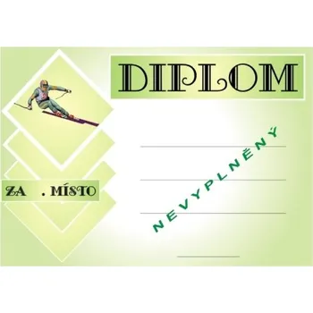 Lyžování diplom A4 č.8
