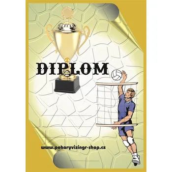 Volejbal muž diplom A4 č.37