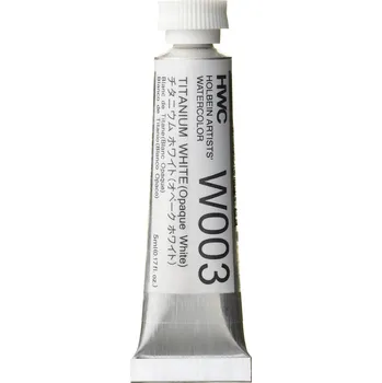 Vodová barva Akvarelová barva Holbein 5ml - bílá Barva: W003 - Titanium White