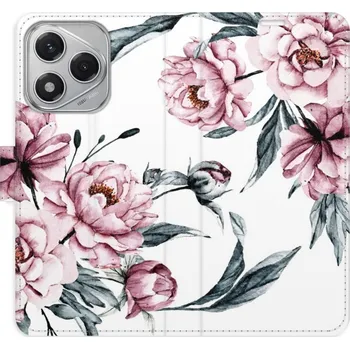Pouzdro na mobilní telefon Flipové pouzdro iSaprio - Pink Flowers - Honor 400 Lite