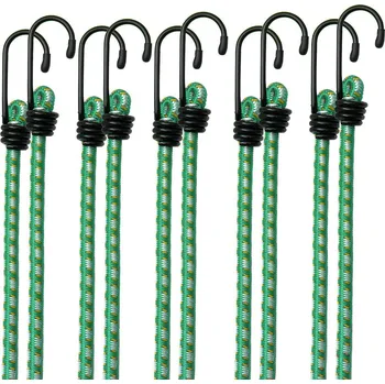 Upínací popruh Upínací gumičky s háky 61cm | zelené