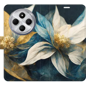 Pouzdro na mobilní telefon Flipové pouzdro iSaprio - Gold Flowers - Xiaomi Redmi 14C / Poco C75