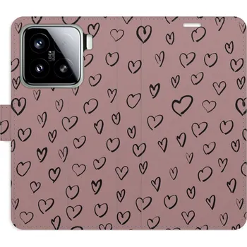 Pouzdro na mobilní telefon Flipové pouzdro iSaprio - Heart Dark 02 - Xiaomi 15