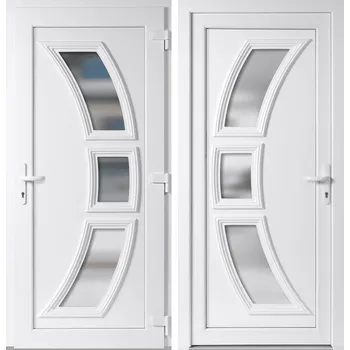 Vchodové dveře OknaDvereNaMiru.cz Vchodové plastové dveře Celia, bílá / bílá, pravé, otevírání dovnitř, 110x210 cm