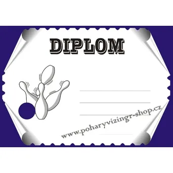 Kuželky diplom A4 č.6
