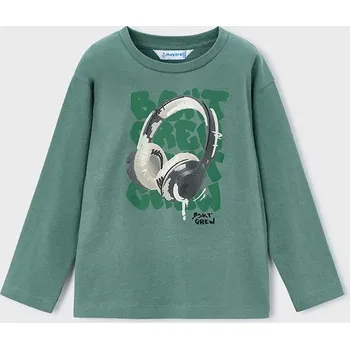 Chlapecké tričko Bavlněné tričko s dlouhým rukávem Mayoral zelená barva, 4080 4080.5B.Mini.9BYA 77X, vel. 92