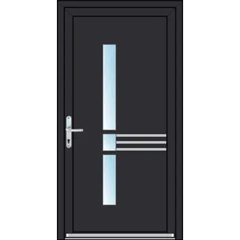 Vchodové dveře OknaDvereNaMiru.cz Vchodové plastové dveře INOX 1828 – standardní termín výroby 80 x 180 cm