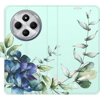 Pouzdro na mobilní telefon Flipové pouzdro iSaprio - Blue Flowers - Xiaomi Redmi 14C / Poco C75