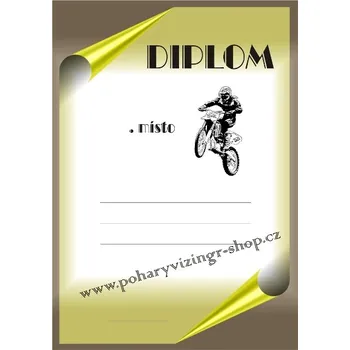 Motokros diplom A4 č.77
