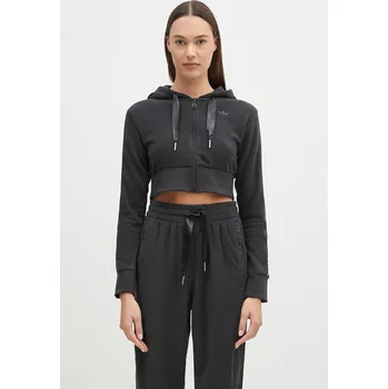 Dámská mikina Mikina adidas Originals Femme Galore Short Fulzip Hoodie, S, šedá, 90Y