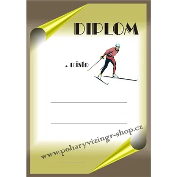 Lyžování diplom A4 č.15