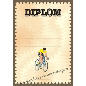 Cyklistika diplom A4 č.22