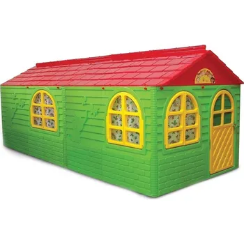 Dětský domeček DOLONI Dětský zahradní domeček XXL zeleno-červený