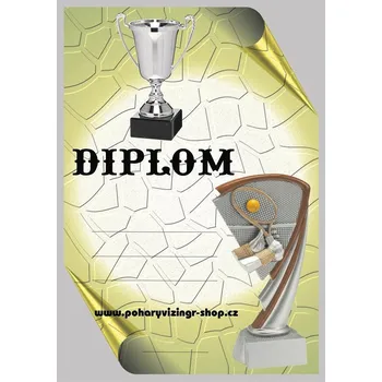 Tenis diplom A4 č.40