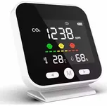 Detektor oxidu uhličitého CO2 s WiFi, měřením teploty a vlhkosti CO2-89W (Detektor oxidu uhličitého CO2 s WiFi (tuya), měřením teploty a vlhkosti Hütermann CO2-89W, Měřič 'vydýchanosti vzduchu')