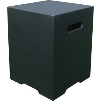 Kryt plynové láhve- čtvercový černý, malý