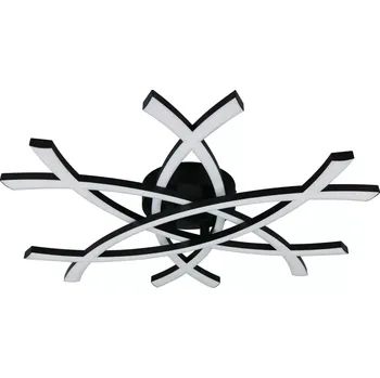 Trio Leuchten R63691132 POLLOCK - Stropní LED černé svítidlo 62 x 59cm, 33W, 3800lm, 3000K (Moderní stropní přisazený lustr v černé barvě)