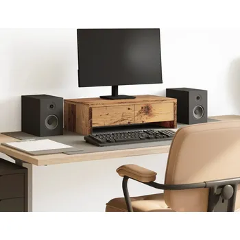 Podstavec pod monitor Stojan na monitor se zásuvkami 854668 Old Wood