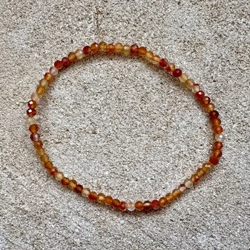 Náramek Dětský náramek - Karneol faz. kulička 3 mm