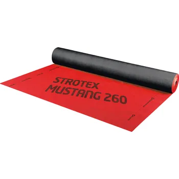Stavební fólie Foliarex Strotex Mustang 260 g/m2 černá/červená 1,5 x 50 m