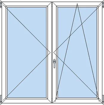 Okno OknaDvereNaMiru.cz Dvoukřídlé plastové okno OS + O 80 x 50 cm