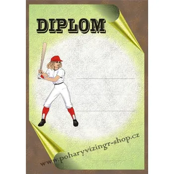 Baseball diplom A4 č.13
