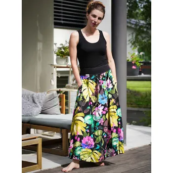 Dámská sukně Dlouhá sukně tropy s kapsami Velikost: L