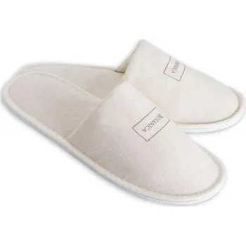 Pánské pantofle do sauny lněné, botanica