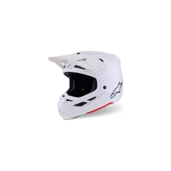 Helma na motorku Mx Helma Alpinestars S-M7 Solid Helmet ECE06 White Glossy 26, Velikost L (59-60cm)