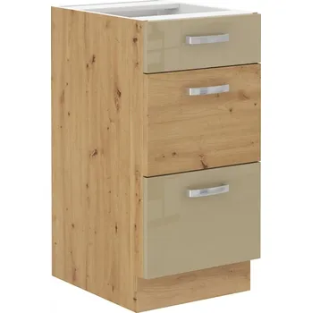 Stolarz-Lempert Kuchyňská skříňka Artisan cappucino lesk - dolní 40 D 3S šuplíková PREMIUM BOX
