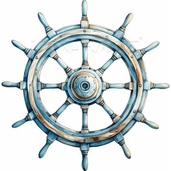 Nášivka Nažehlovačka Námořnické kormidlo - 12 x 12 cm