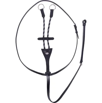 Poprsník Martingal se šňůrkou QHP, černý, Shetty