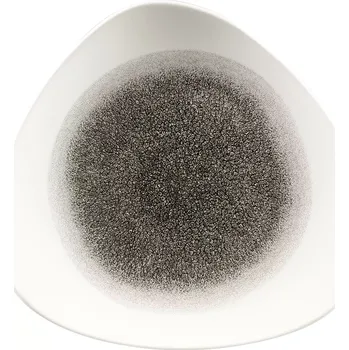 Talíř CHURCHILL Raku Quartz Black talíř mělký, trojúhelník, průměr: 311 mm