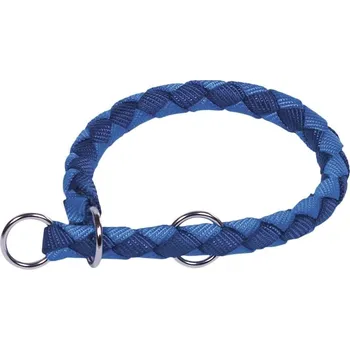 Obojek pro psa Nobby CORDA polostahovací kulatý obojek S-M modrá