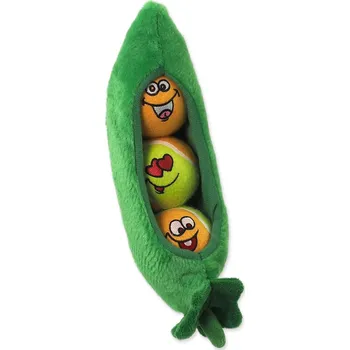 Hračka pro psa Hračka DF Crazy ball M set míčků pískací ve tvaru lusku 24cm