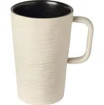 Hrnek Costa Nova Notos 280 ml, s uchem, pískový/černý uvnitř