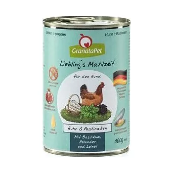 Krmivo pro psa GranataPet Kuře & pastinák s bazalkou, bezinkou a lněným olejem balení 400 g