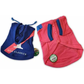 Obleček pro psa Obleček Hoodie classic 42 růžový/modrý