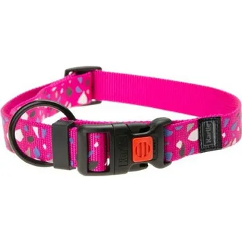 Obojek pro psa Karlie Obojek ASP Mix&Match růžový motiv CHIP L/XL 45-65cm 25mm
