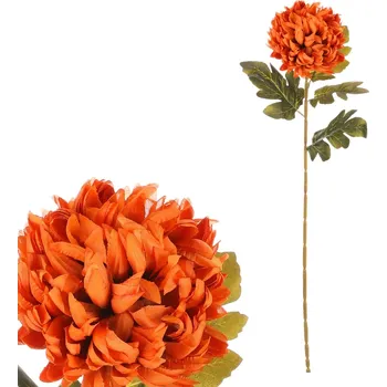 umělá květina Chryzantéma oranžová - umělá řezaná květina, 73 cm